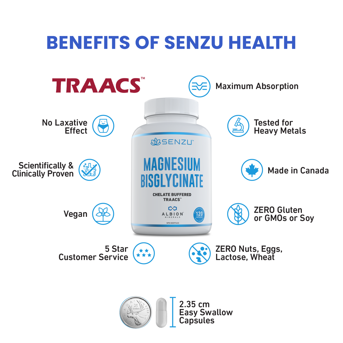 Magnesium Bisglycinate Chelate Buffered (TRAACS™) 100 natural