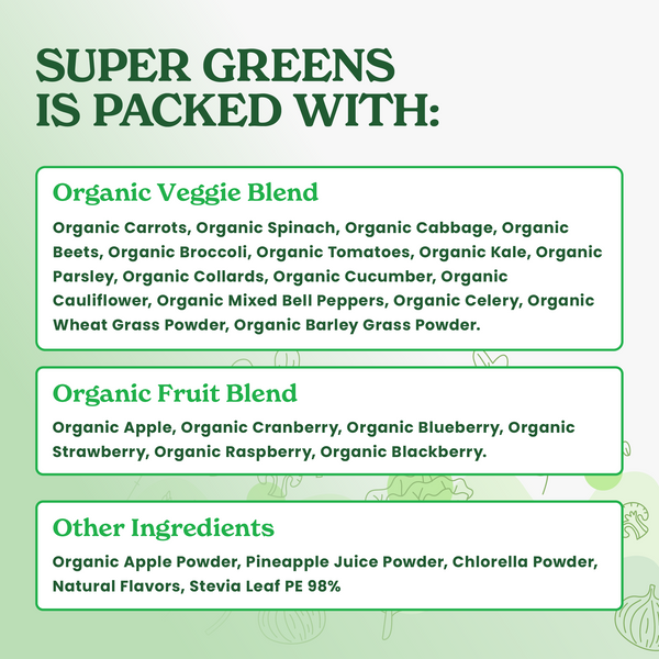 Super Greens Blend of Organic Fruits & Veggies
